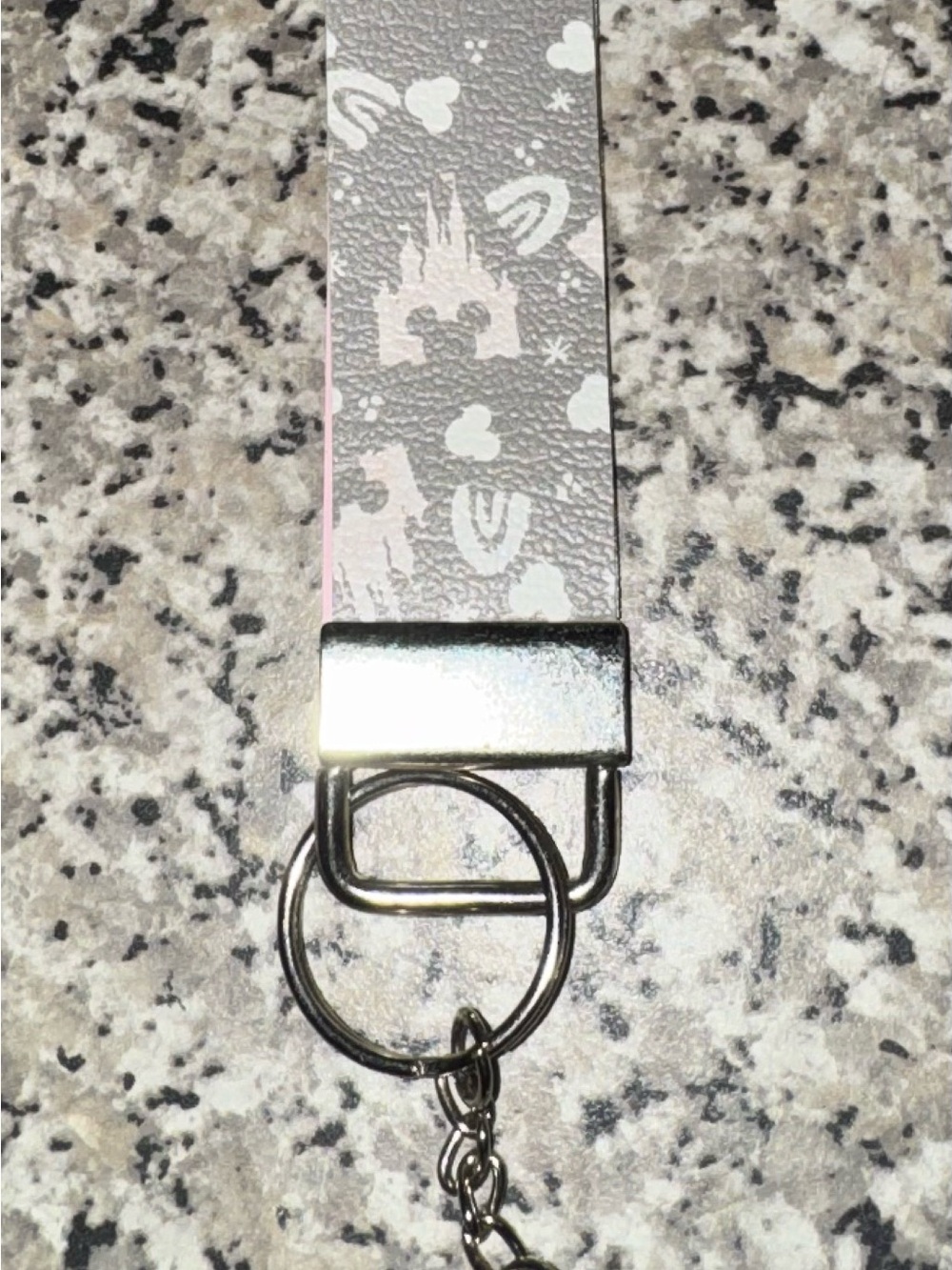Pink Printed Key Wristlet Strap